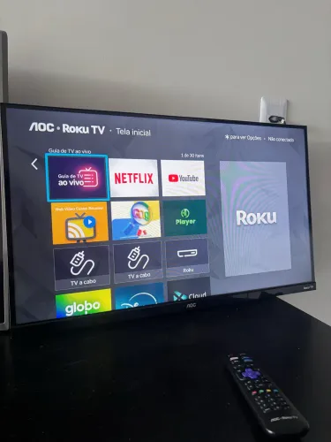 Televisão Smart 32 Polegadas | Smart Tv AOC | sem pezinho