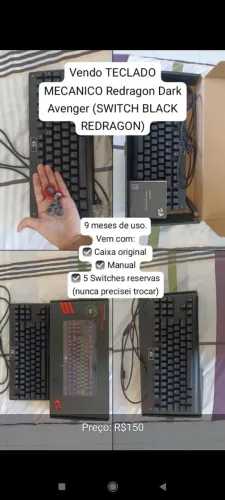 TECLADO MECANICO REDRAGON DARK AVENGER