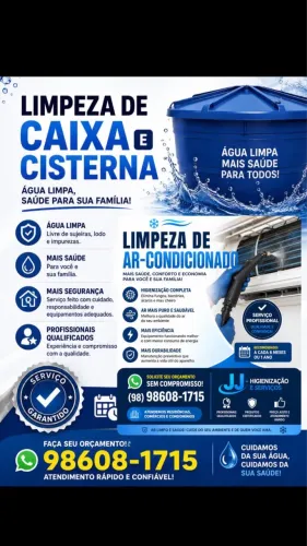 LIMPEZA DE CAIXA DE ÁGUA E ARCONDICIONADO