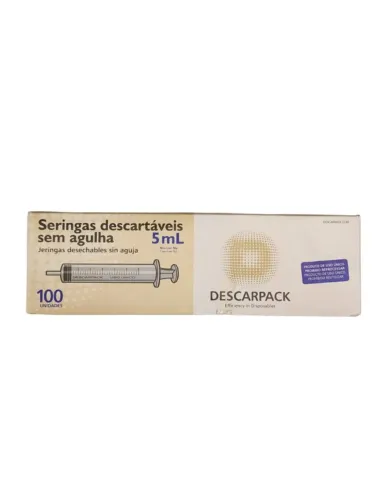 Kit 4 Caixas fechadas com 100 seringas 5ml sem agulha cada caixa.