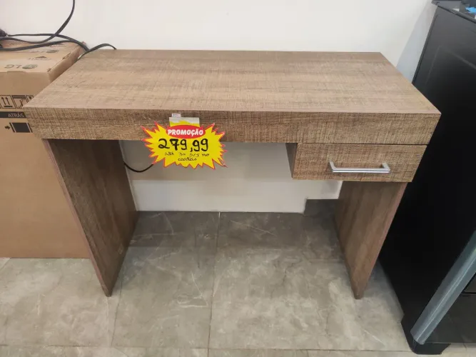Pequena Mesa Escrivaninha MDF Modelo Cooler com 1 Gaveta