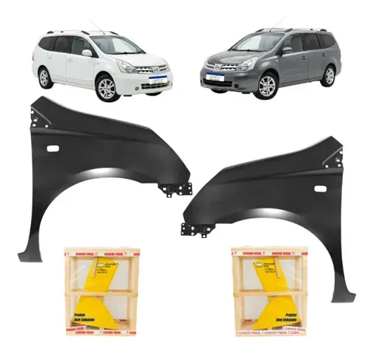 Par Paralama Nissan Livina S Sl Novo 2009 A 2014