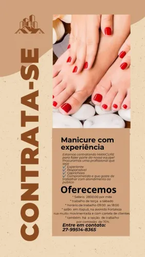 Contrata-se manicure