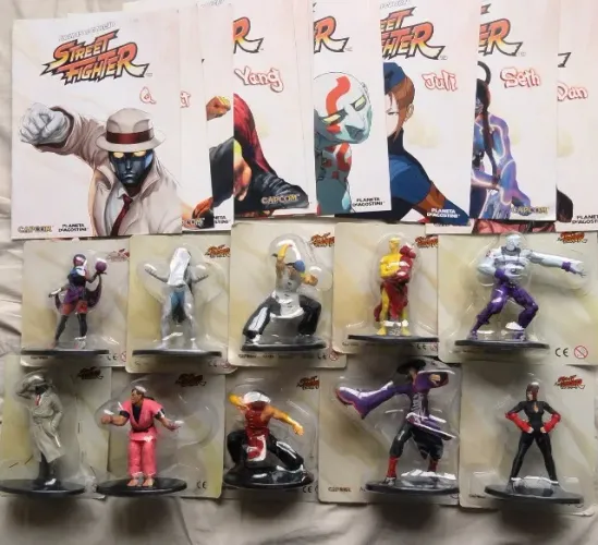 street fighter planeta deagostini capcom figuras de coleção 10 bonecos lacrados + revistas