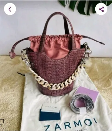 Bolsa zarmoi original com couro de crocodilo comprada no Japão com nf