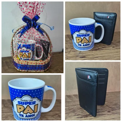 Kit Caneca de Porcelana com carteira
