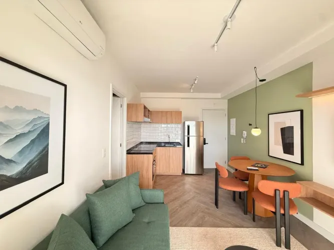 Apartamento Mobiliado para locação com 45m2 com 1 quarto em Pinheiros - São Paulo - SP
