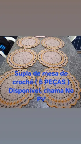 Supla de mesa de crochê