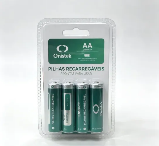 Pilhas Recarregável AA 4 Unidades - Entrega Grátis 