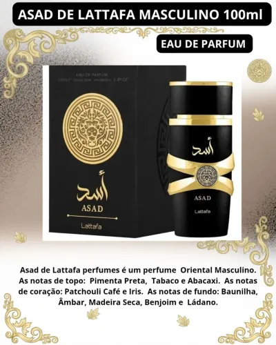 ASAD DE LATTAFA Eau De Parfum masculino, 100ml