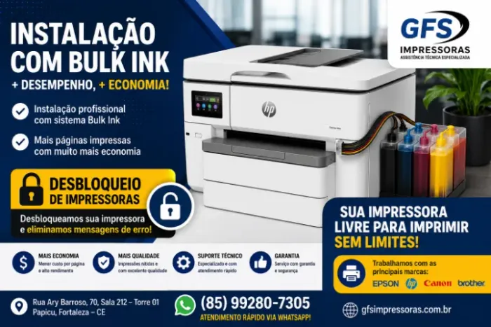Multifuncional HP Officejet 9730 A3 INSTALÇAO DE BULKINK