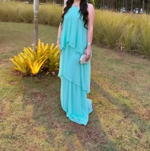 Vestido madrinha/convidada tiffany