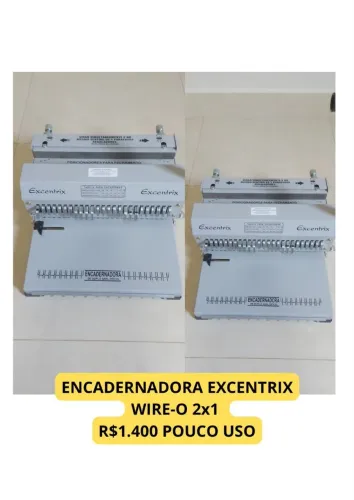 Encadernadora Wire-O 2x1 Excentrix - Pouco Usada (Excelente Estado)