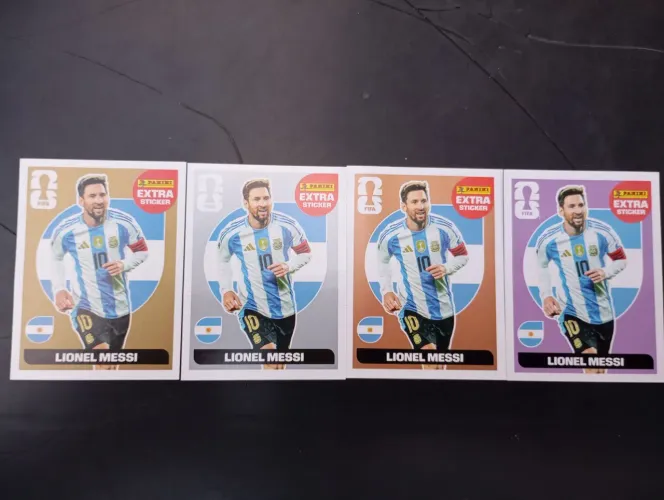 Figurinhas Extra Legend Messi! Ouro, Prata, Bronze e Regular 