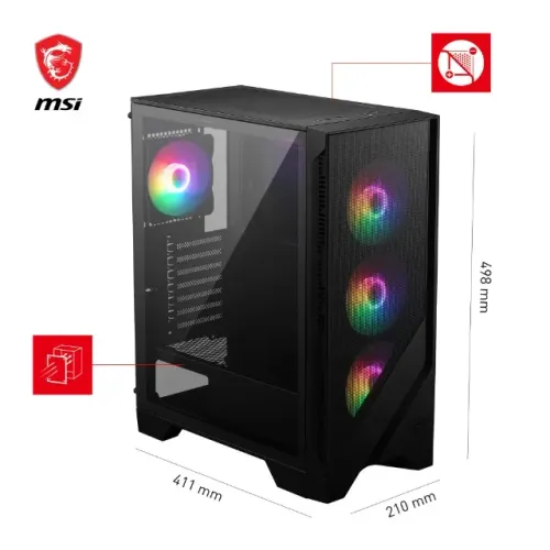 Pc gamer amd ryzen 3600xt 16GB ram ddr4 intel arc a580 8GB ssd nvme 512gb 6 fans rgb