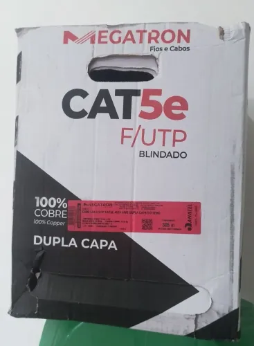 Cabo de rede 100% Cobre Cat5e Dupla Capa 305m Pto Blindado