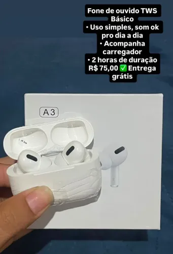 Fone bluetooth TWS Básico