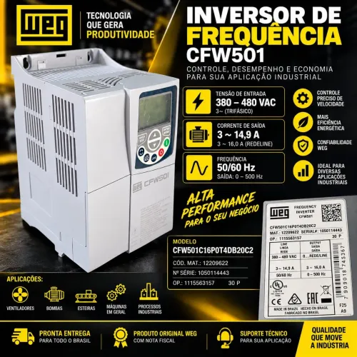 Inversor de frequência Weg 3 CV