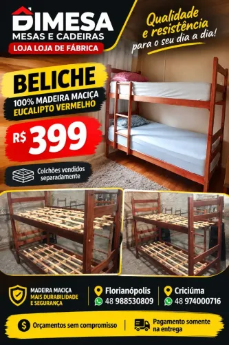 Beliche madeira maciça, eucalipto vermelho