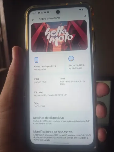 Baixou p/ vender logo Smartphone MotoG35 5G
