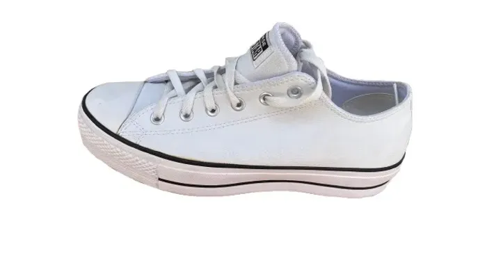 Tênis Converse Chuck Taylor All Star Lift Platform Couro Branco n° 41- Novo com Etiqueta