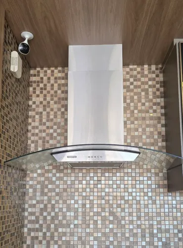 Coifa Tramontina de inox + vidro temperado 90cm