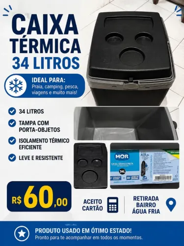 Cooler. Caixa térmica. 34L. Marca Mor