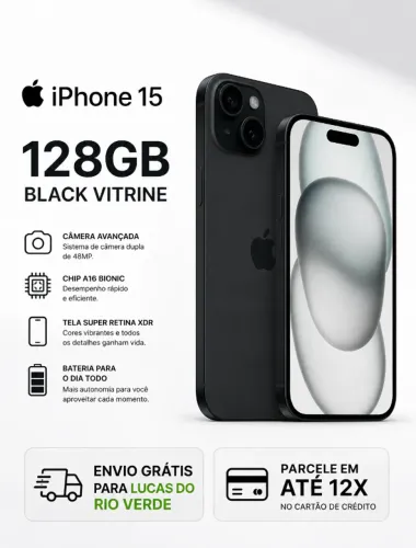IPHONE 15 128GB BLACK VITRINE
