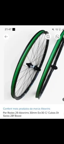 Rodas alexrims com cubos Dt swift