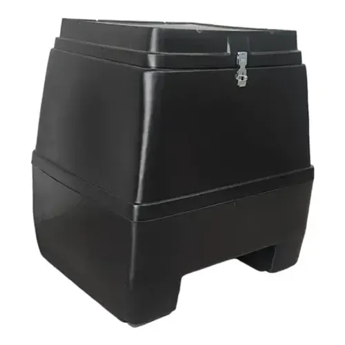 BAÚ PARA MOTO 140L + SUPORTE CHAPAM ? PRETO (Bros 160 e Xre 190)