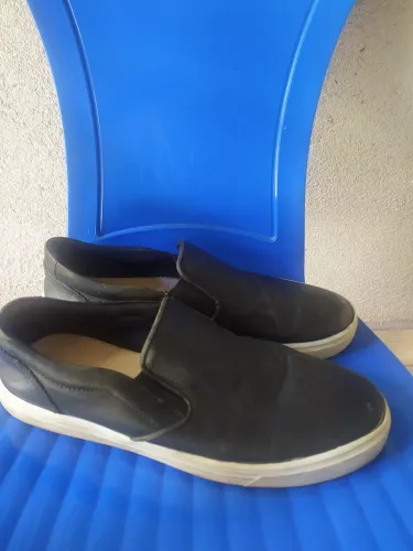 Tênis De couro top Casual