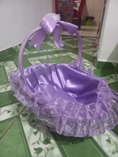 Cesta decorada formato arca de Noé