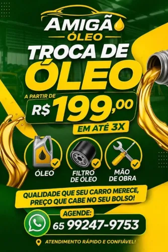 TROCA DE ÓLEO AUTOMOTIVO 