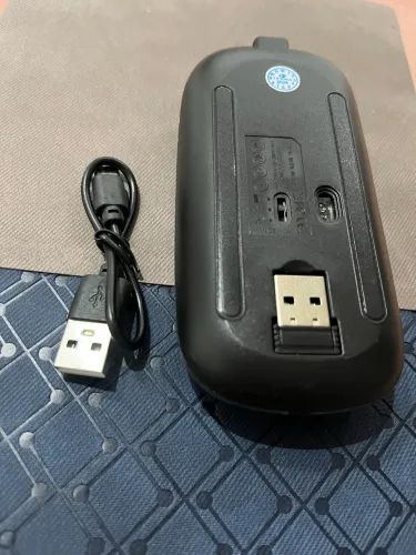 Mouse Wireless - black - novo - slim- Led