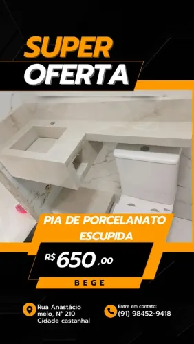 Pias de porcelanato