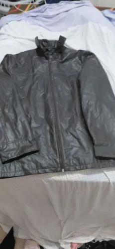 Jaqueta masculina de couro