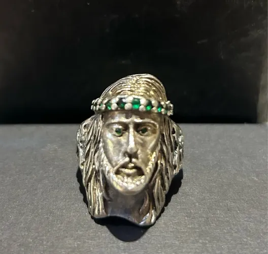 Anel de prata dedeira Jesus