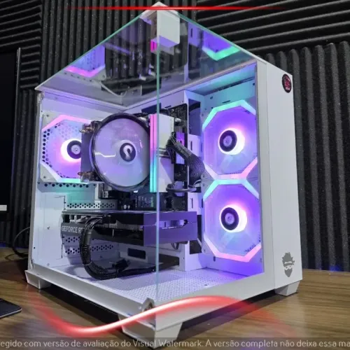 PC Gamer Ryzen 5 5600X RTX 4060 16GB 500GB NVMe Branco ARGB