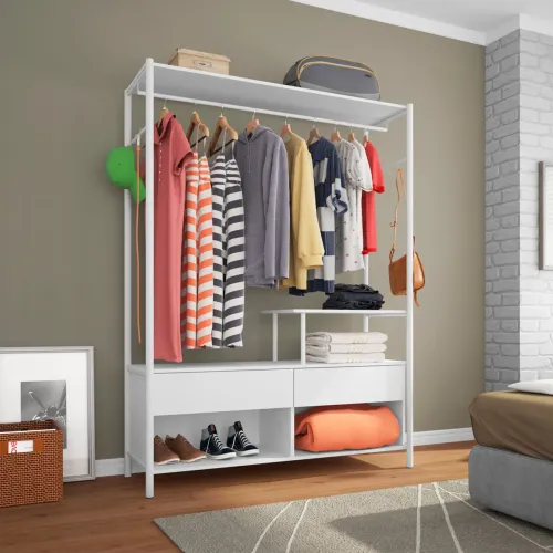 Guarda roupa estilo closet em MDF