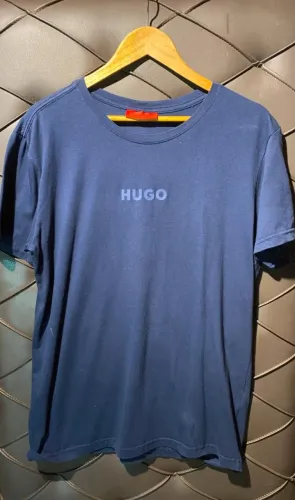 Camisa Hugo Boss Azul Escuro L - Nova, Nunca Usada