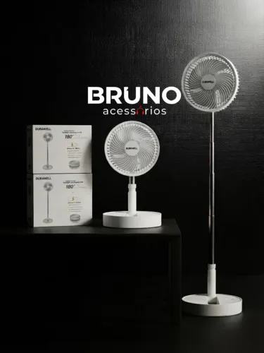 Ventilador Portátil Retrátil De Mesa coluna recarregável até 1m