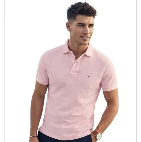 Camisa masculina Polo Tommy Hilfiger rosa tam M 