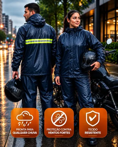 Capa de chuva para motoqueiro