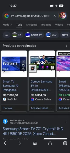 TV da Samsung nova na caixa não foi nem aberta