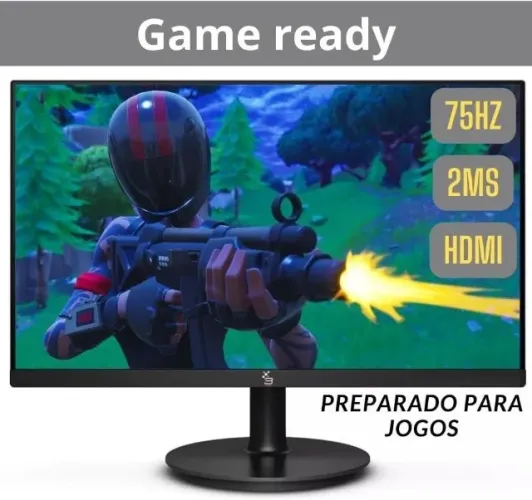 Monitor 19.5" LED, Widescreen, 75Hz, 2ms, HD, HDMI, VGA, VESA, Ajuste de inclinação - Novo