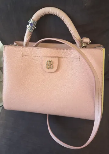 Shutz Bolsa de Couro Original Rose