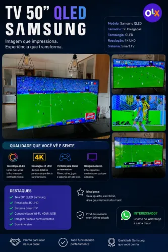TV Samsung QLED 50? 4K Smart TV