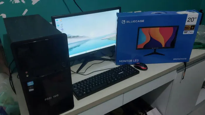 Computador completo i3 8gb ssd 240gb gravador de dvd com monitor de 20 polegadas