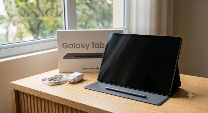 Samsung Tablet S9 FE+, 128GB de armazenamento, 6GB RAM