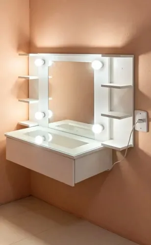 Camarim melissa em mdf com entrega, instalação, lâmpadas e banqueta de brinde 